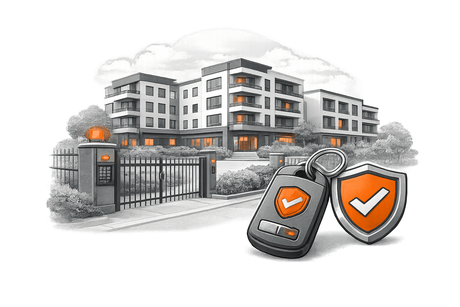Apartment Security overview illustration