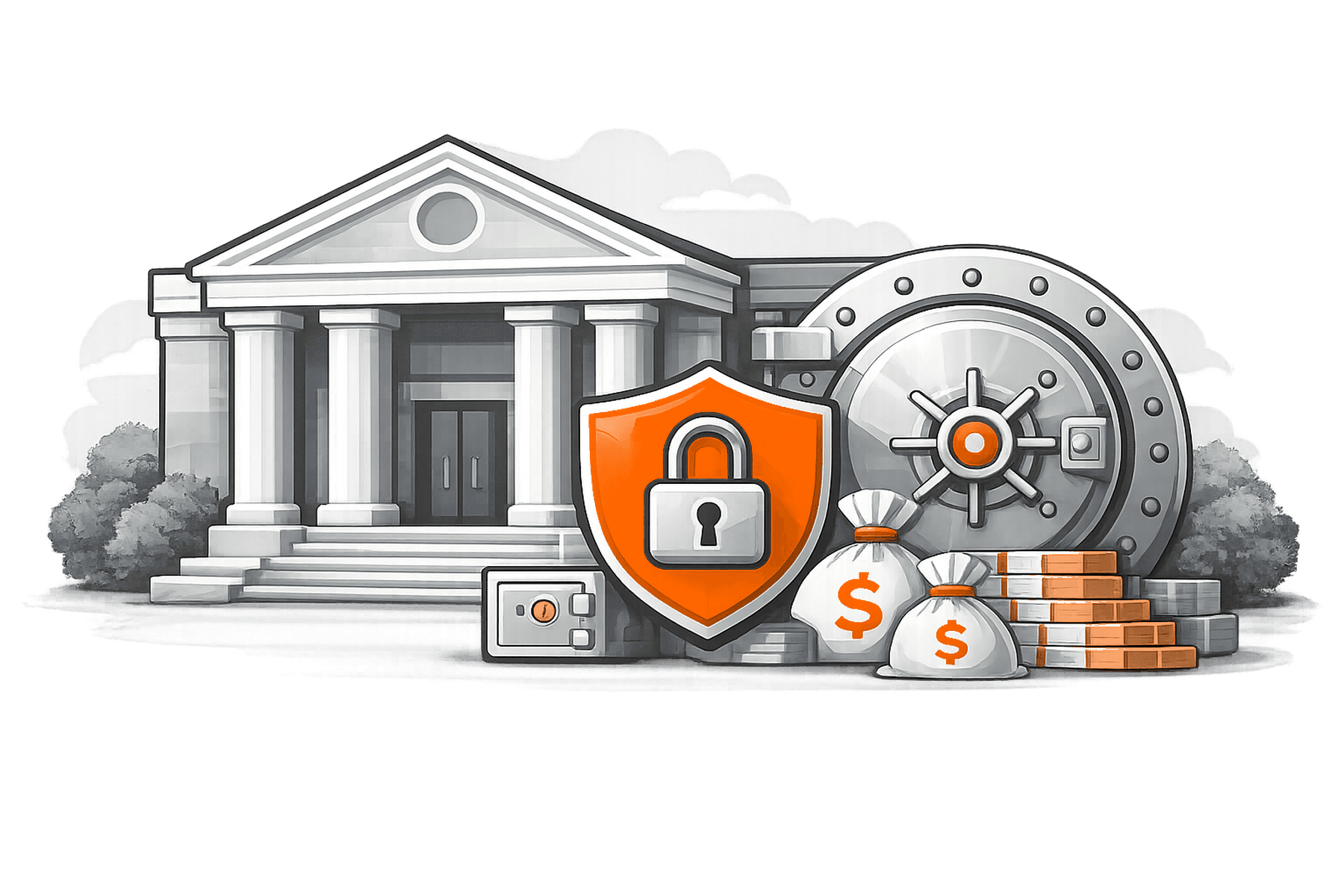 Bank Security overview illustration