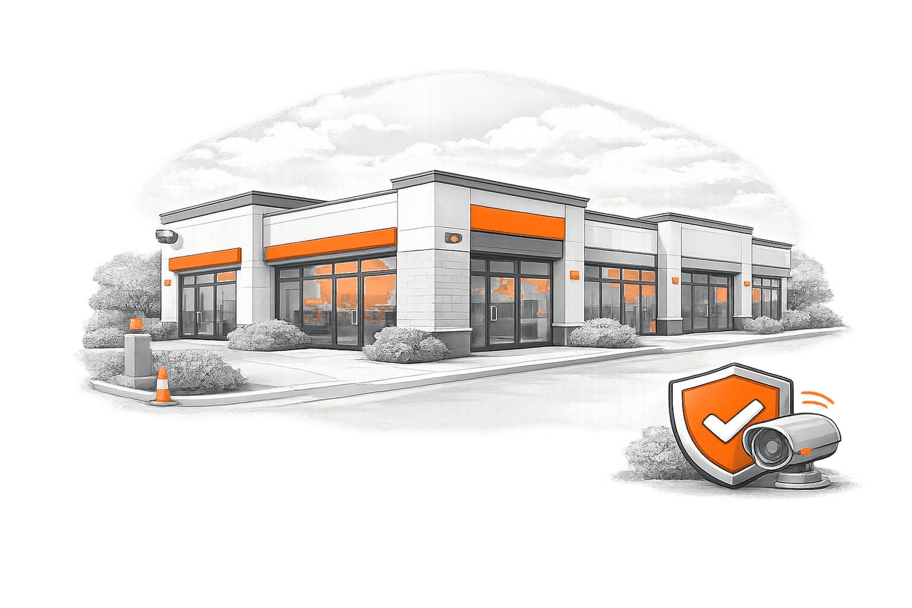 Commercial Security overview illustration