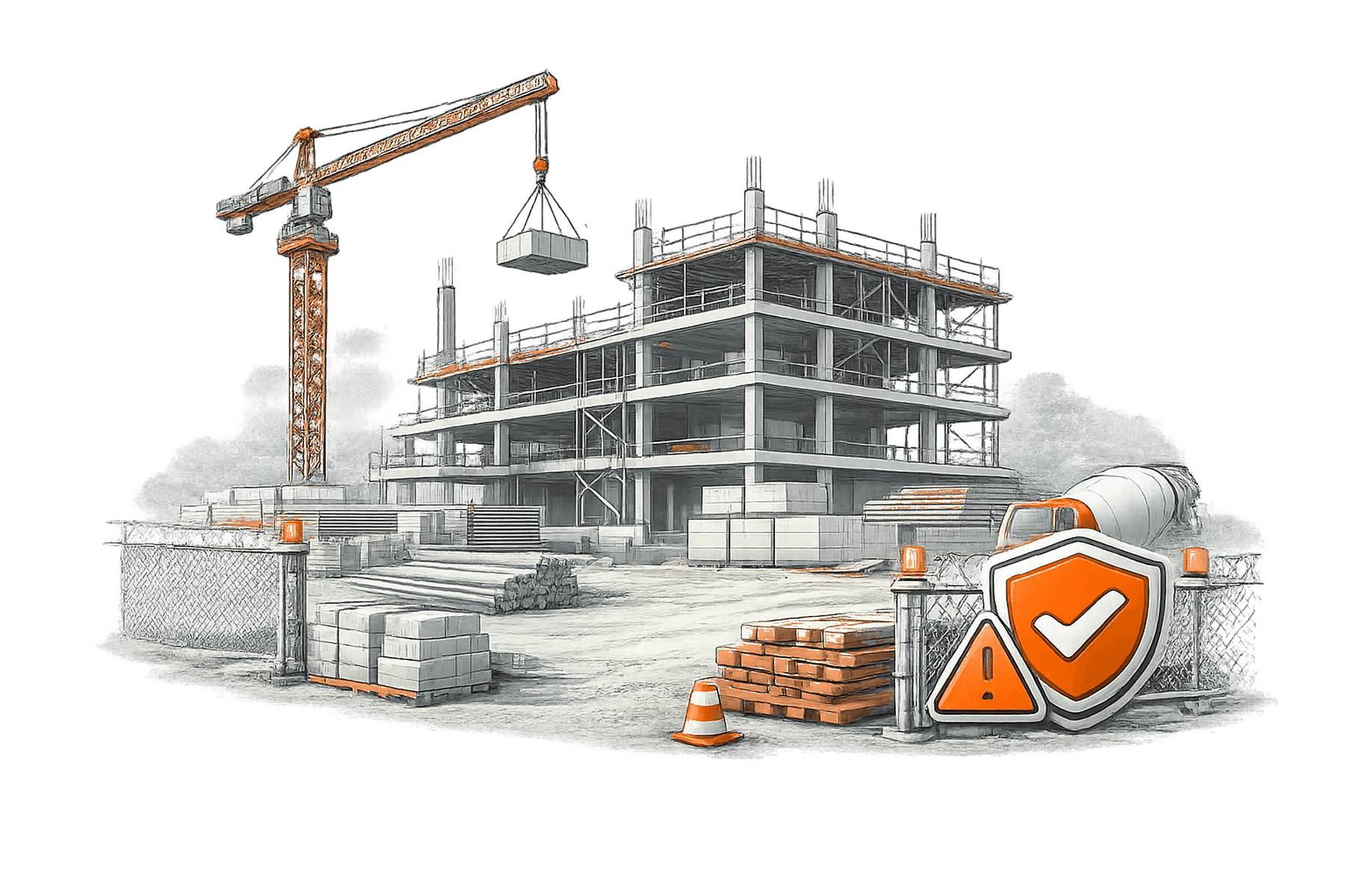 Construction Site Security overview illustration