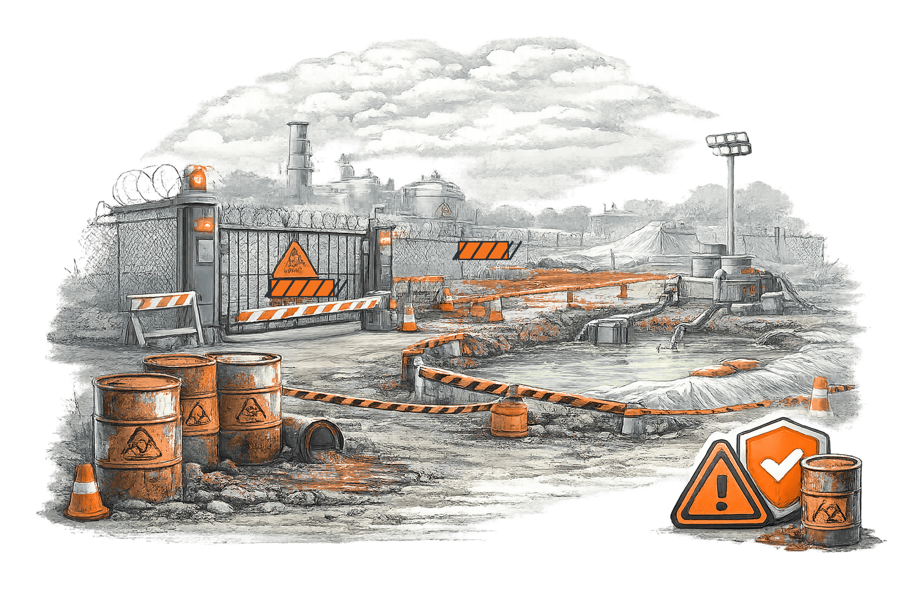 Contaminated Site Security overview illustration
