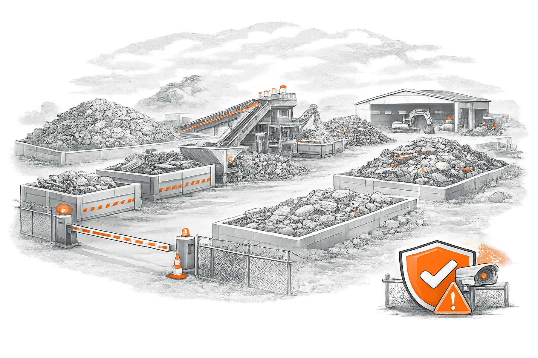 Debris Management Site Security overview illustration