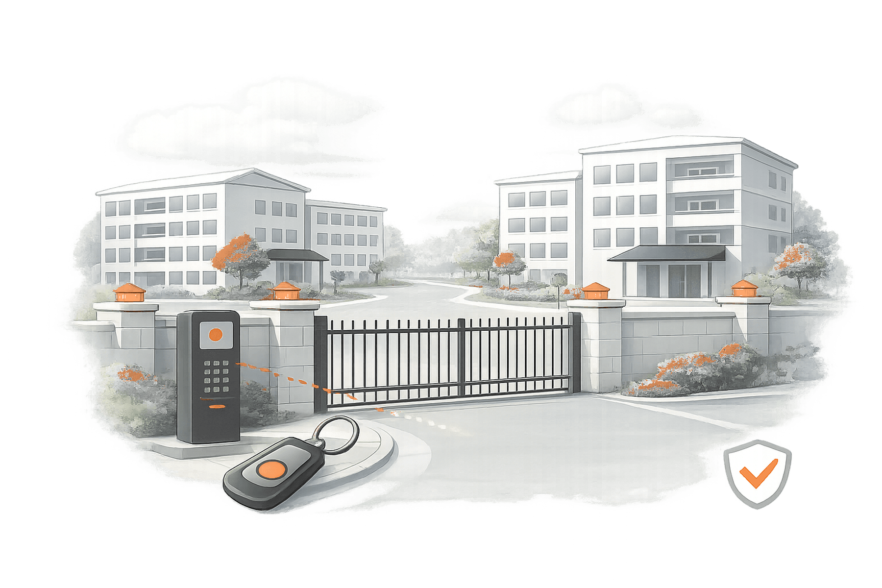 Gated Community Security overview illustration