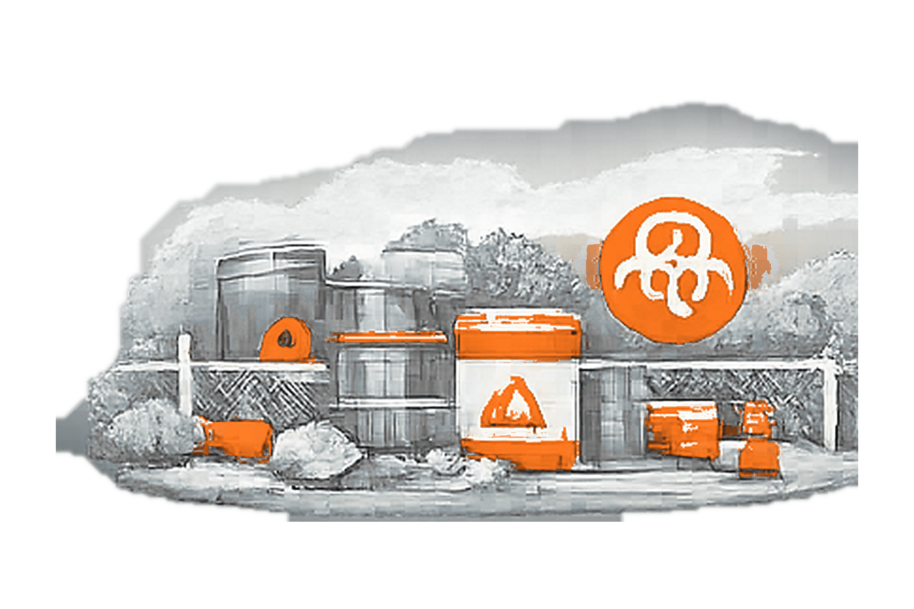 Hazardous Waste Cleanup Site Security overview illustration