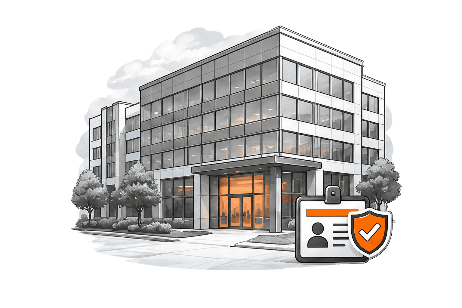 Office Building Security overview illustration