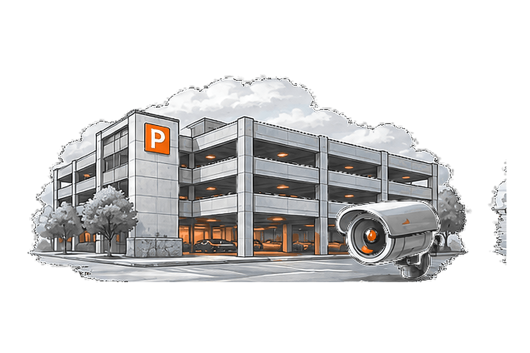 Parking Garage Security overview illustration