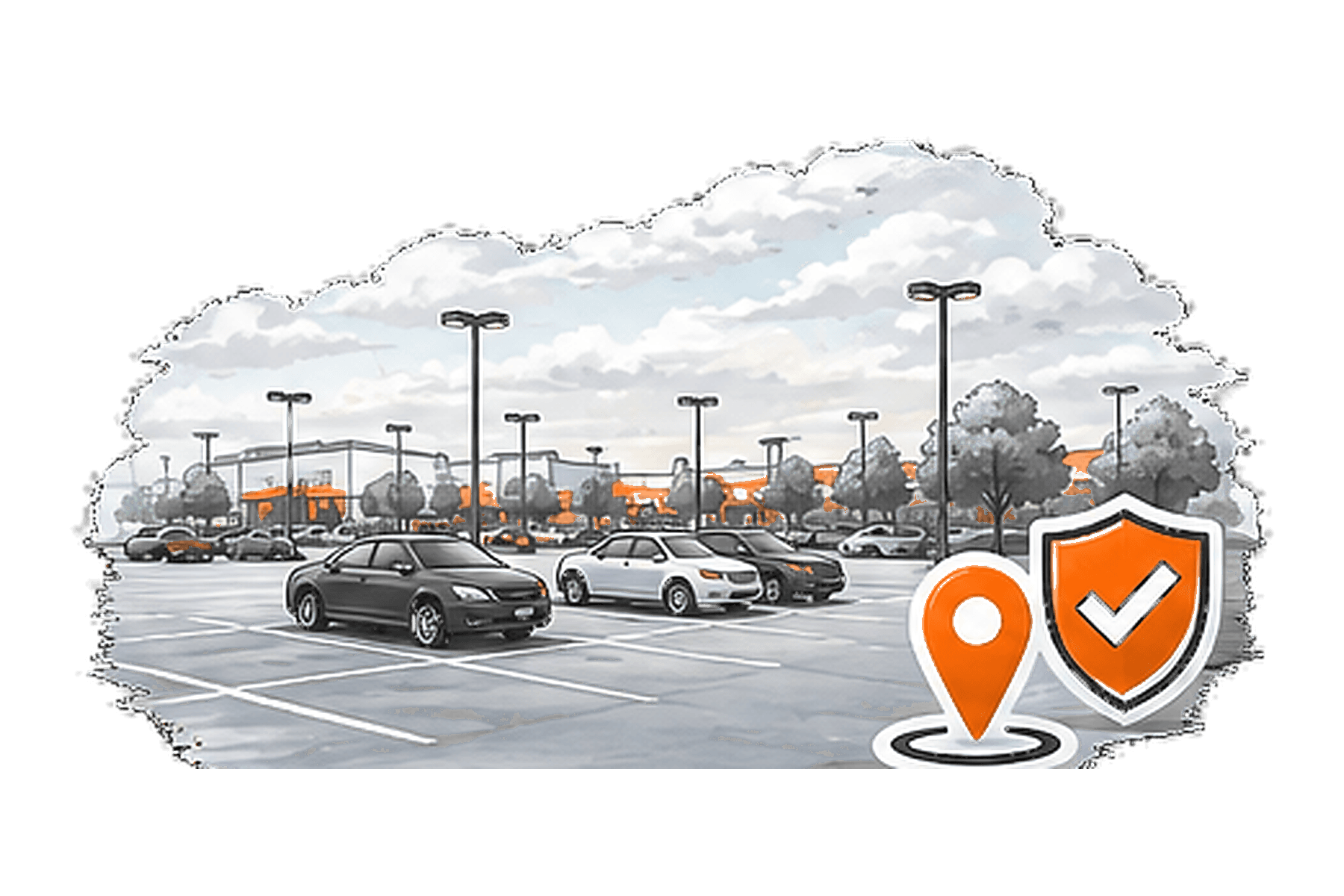 Parking Lot Security overview illustration