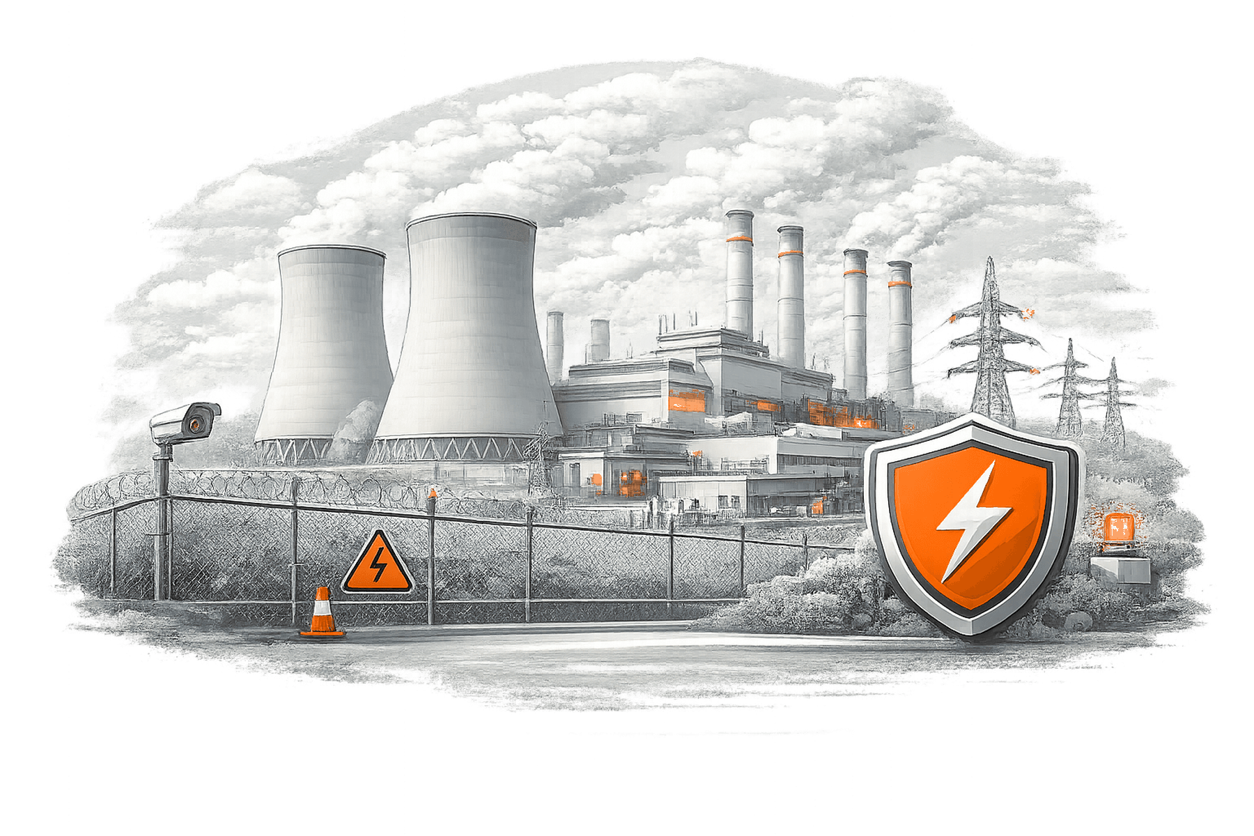 Power Plant Security overview illustration