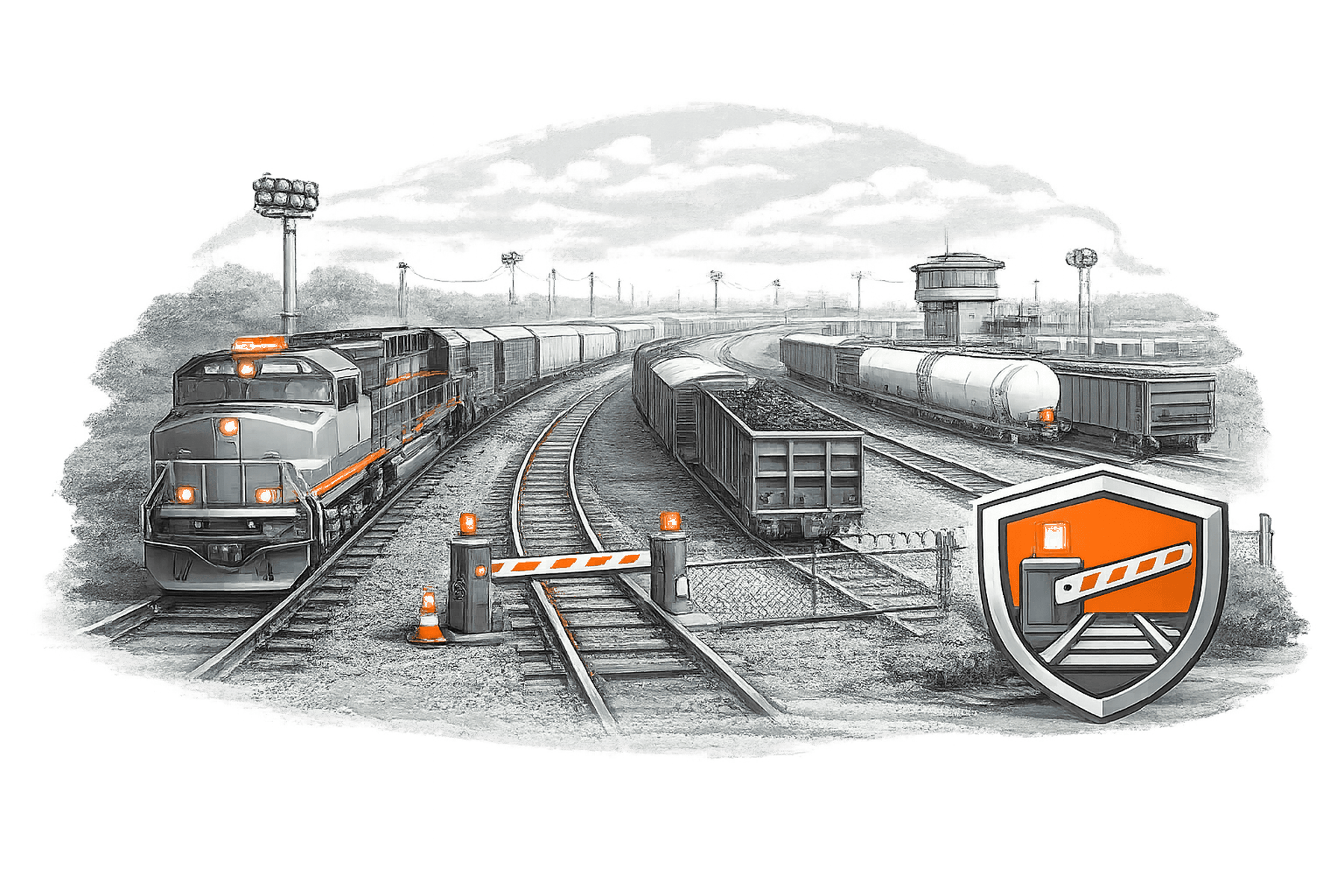 Rail Yard Security overview illustration