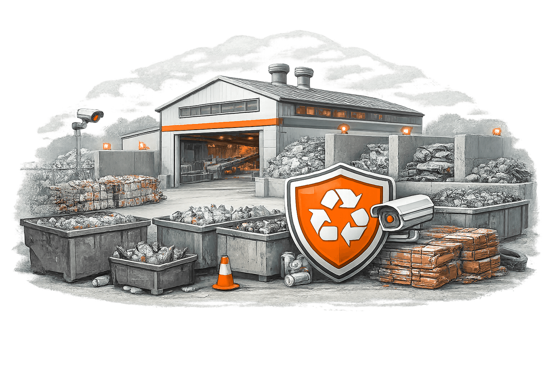 Recycling Facility Security overview illustration