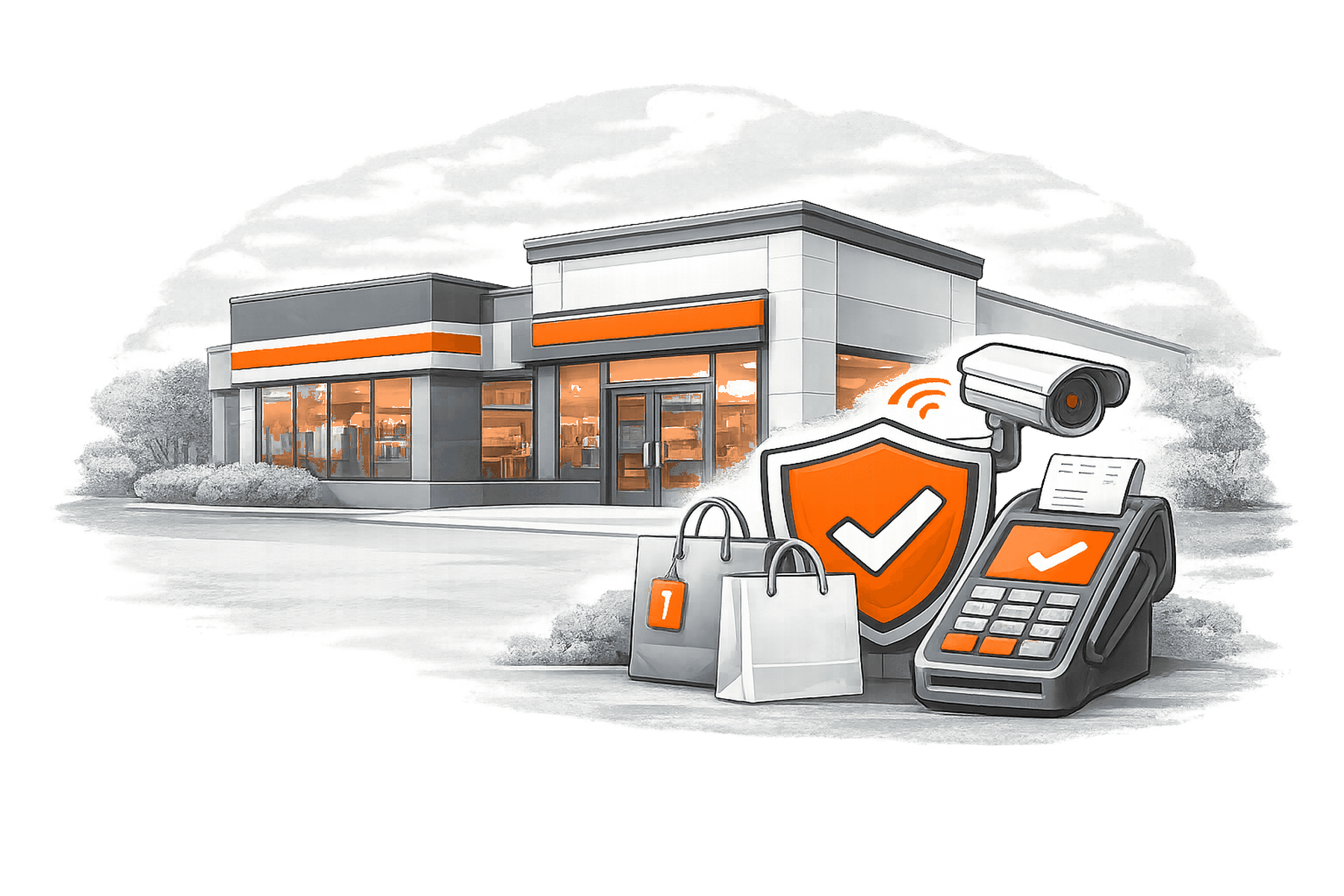 Retail Security overview illustration