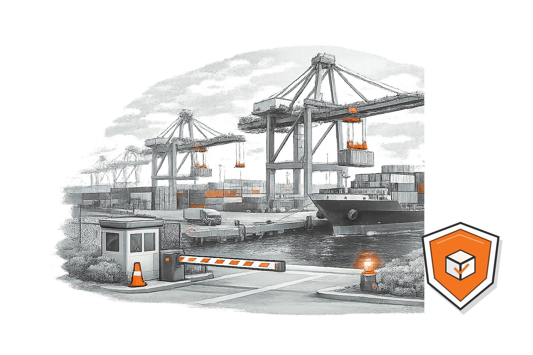 Shipping Company Security overview illustration