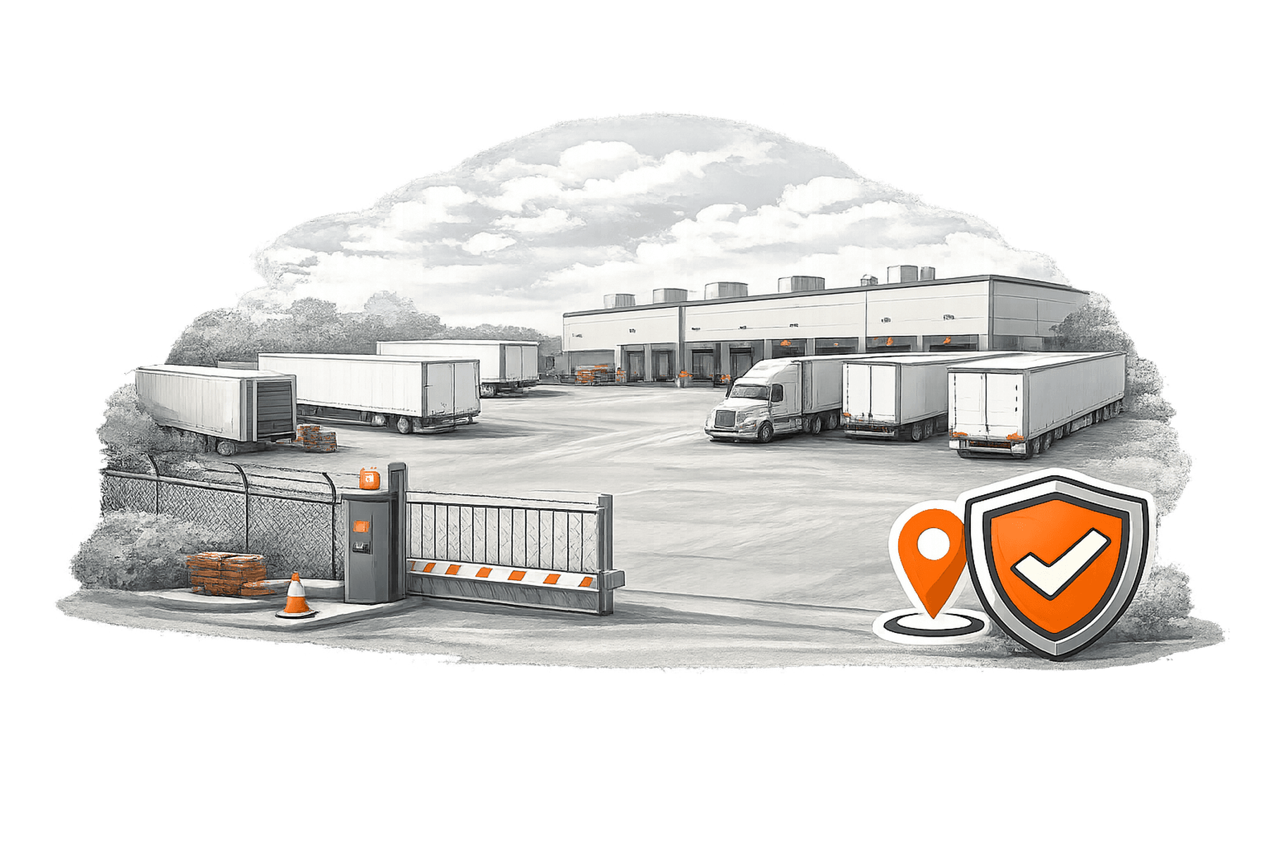 Trucking Yard Security overview illustration