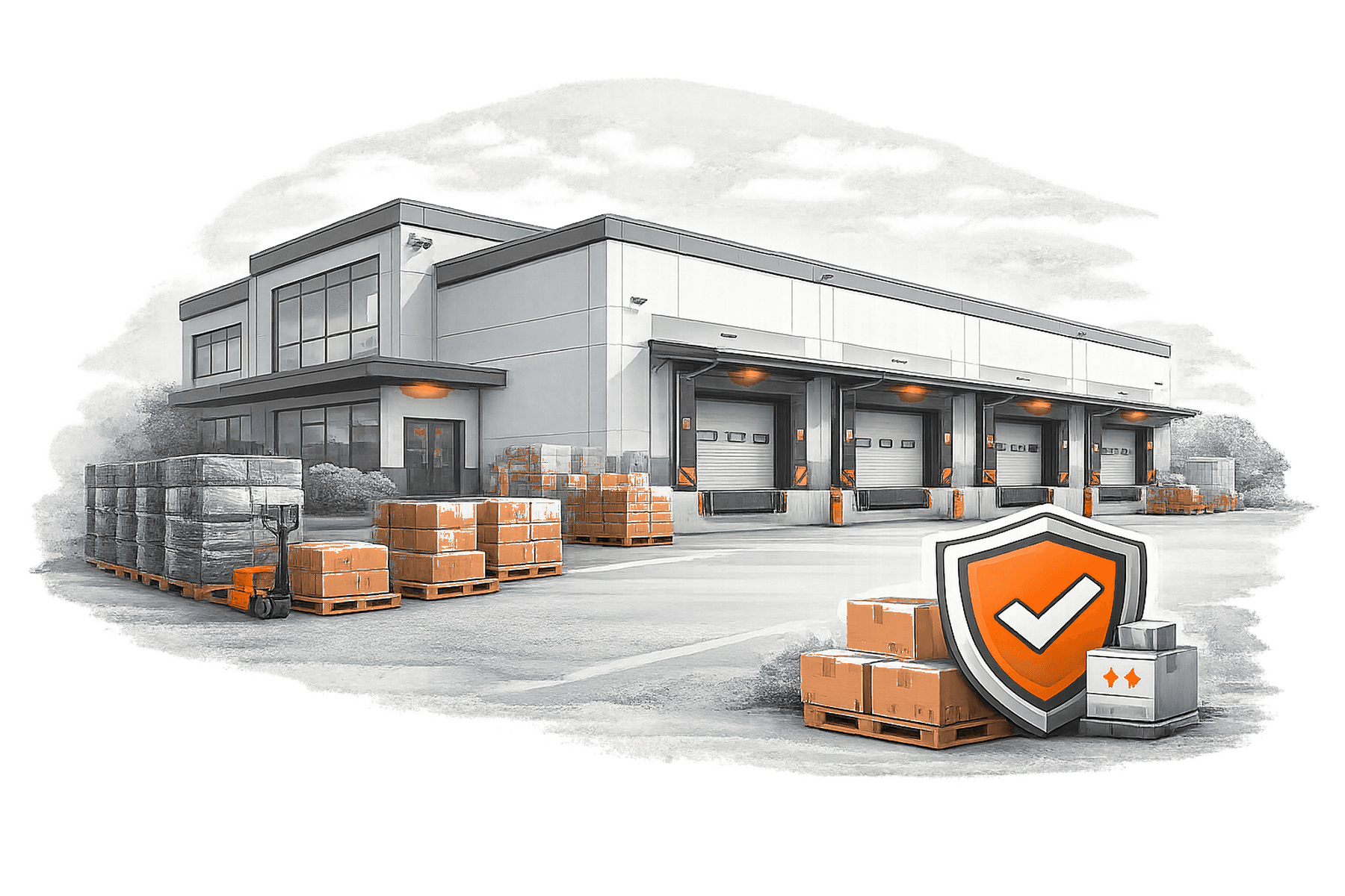 Warehouse Security overview illustration