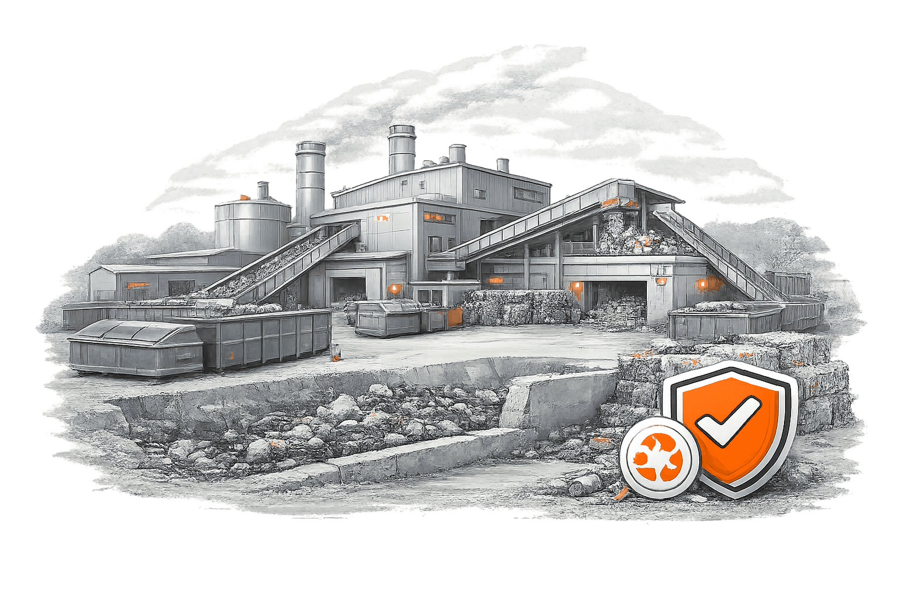 Waste Management Facility Security overview illustration
