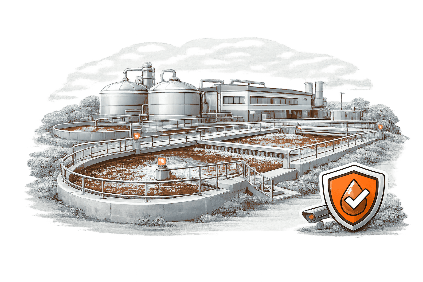 Water Treatment Plant Security overview illustration